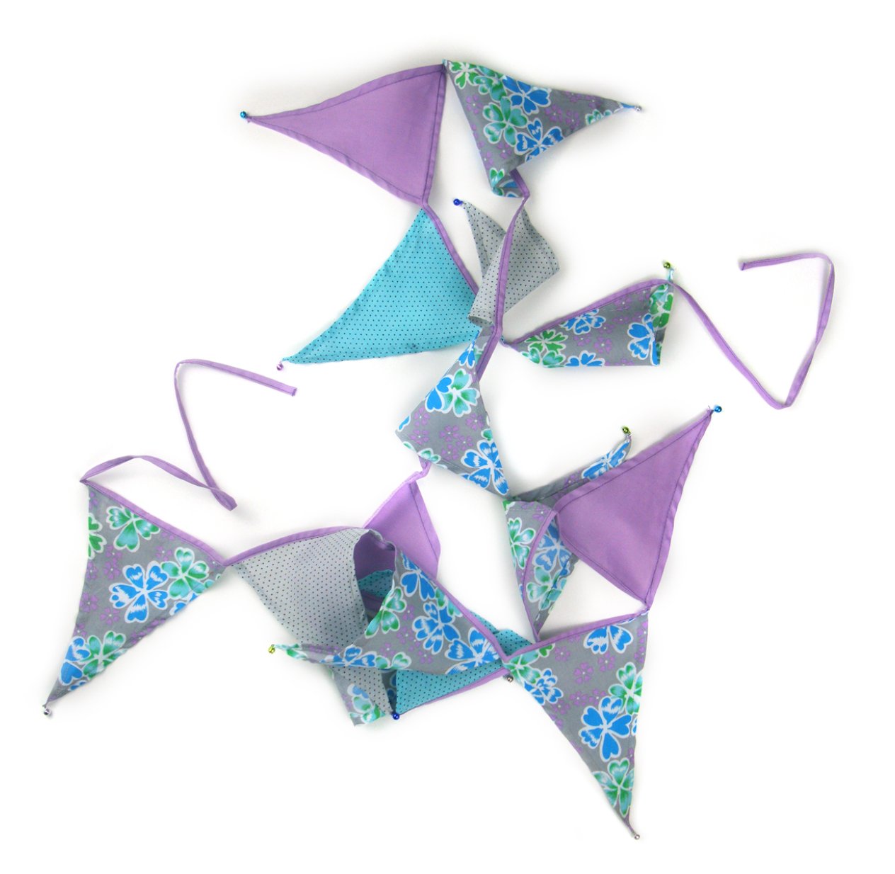 Guirlande fanion - fil violet